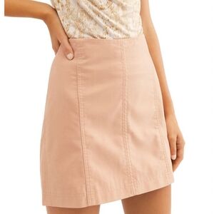 Free People Modern Femme Faux Leather Skirt in Peaches n' Cream 🍑 Size 4